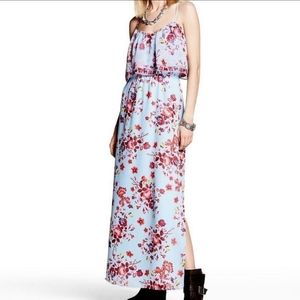 Vera Wang Princess Floral Chiffon Maxi Dress